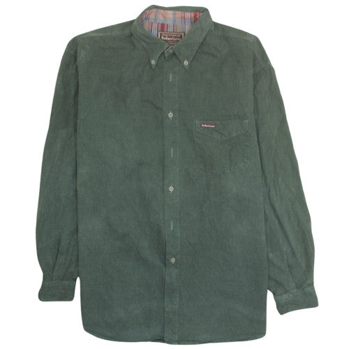 Marlboro Classics Mens Green Corduroy Button-Up Shirt 3XL
