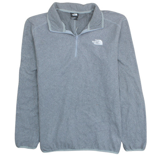 The North Face Men's Grey Fleece 1/4 Zip Activewear Jacket Size M