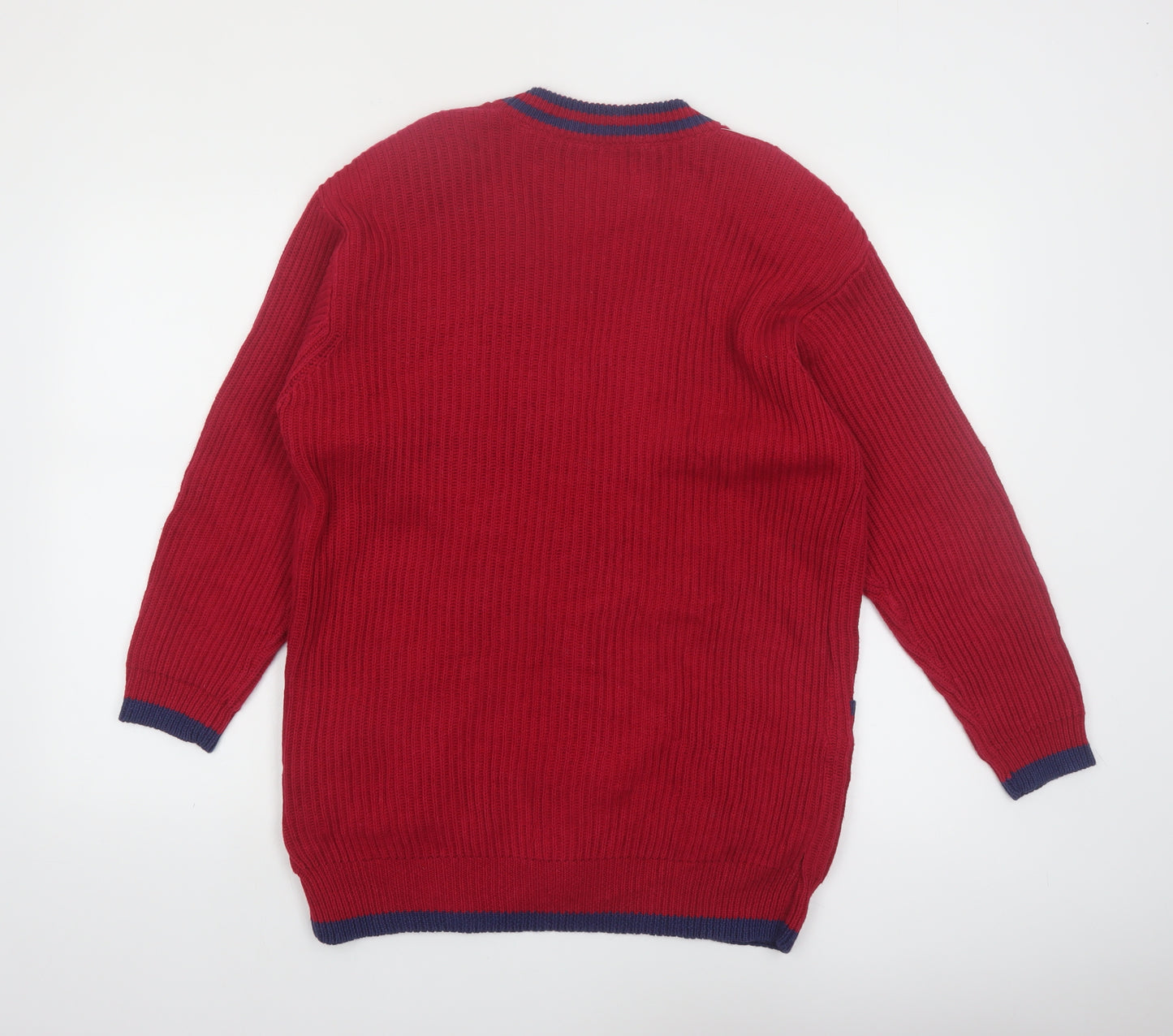Chaus Sport Women's Red Cable-Knit Cardigan M V-Neck Button Front