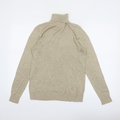 Josepha A. Womens Beige Roll Neck Knit Jumper Size M