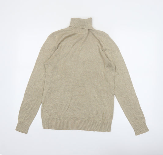Josepha A. Womens Beige Roll Neck Knit Jumper Size M