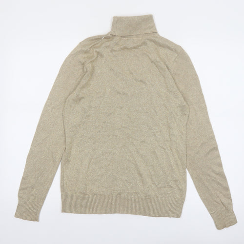 Josepha A. Womens Beige Roll Neck Knit Jumper Size M