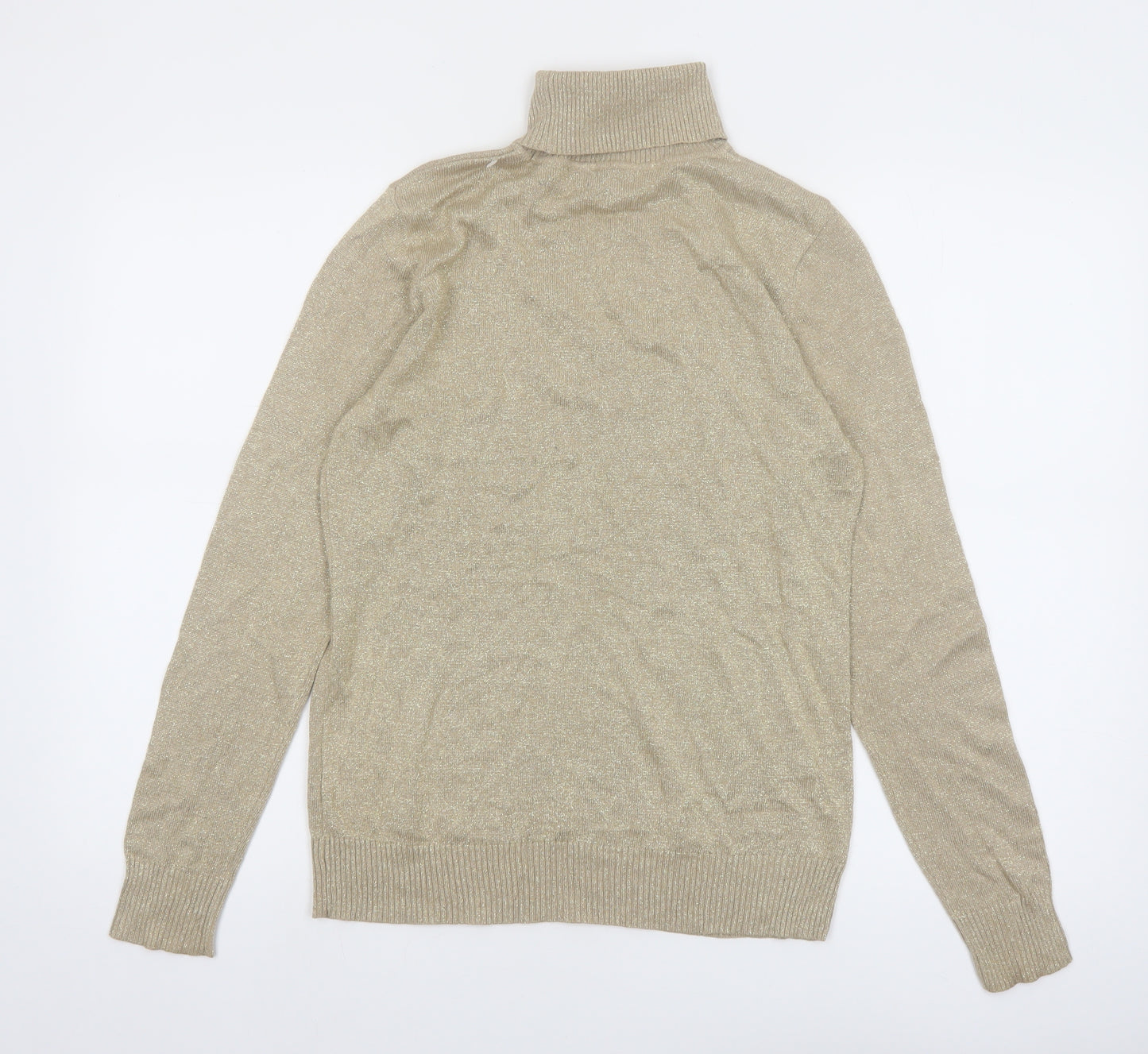 Josepha A. Womens Beige Roll Neck Knit Jumper Size M