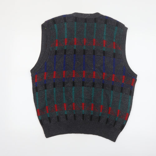 Jantzen Men's Multicoloured Geometric Knit Sleeveless Vest L