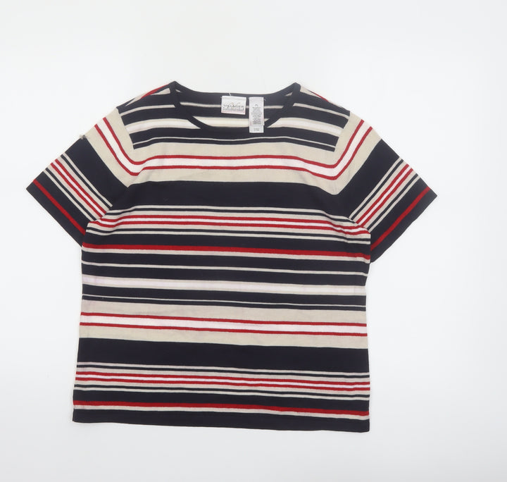 Villager Petite Women’s Multicoloured Striped T-Shirt L
