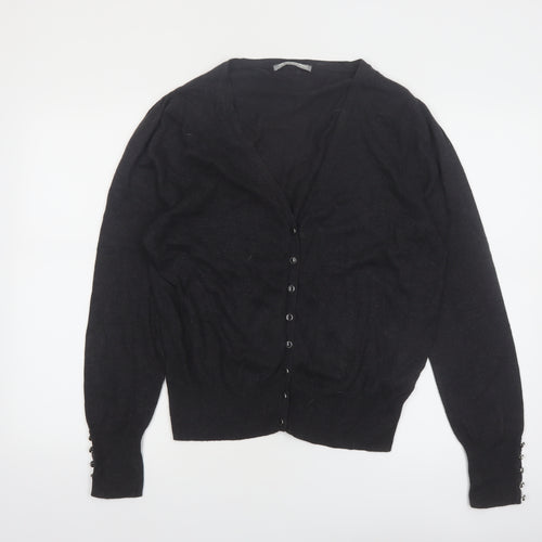 Marks and Spencer Women's Black V-Neck Long Sleeve Cardigan UK 18