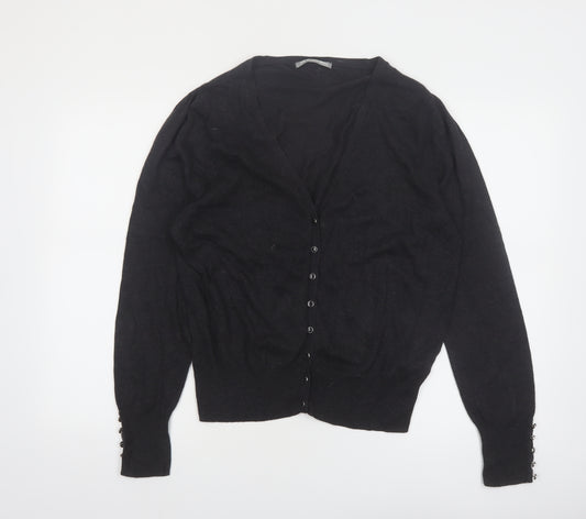 Marks and Spencer Women's Black V-Neck Long Sleeve Cardigan UK 18