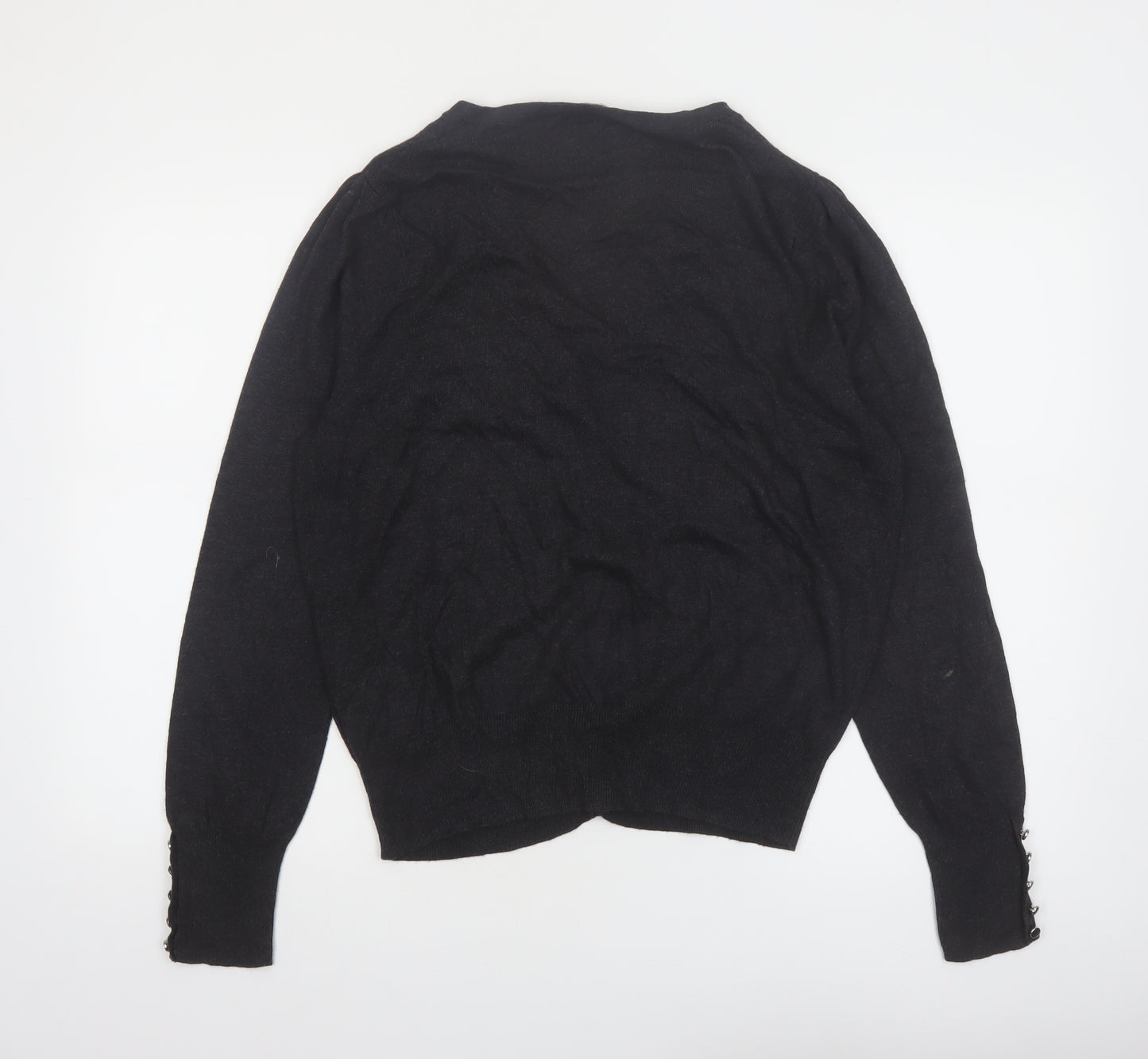 Marks and Spencer Women's Black V-Neck Long Sleeve Cardigan UK 18