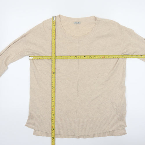 Jigsaw Womens Beige Wool Blend Crew Neck Pullover Jumper XS