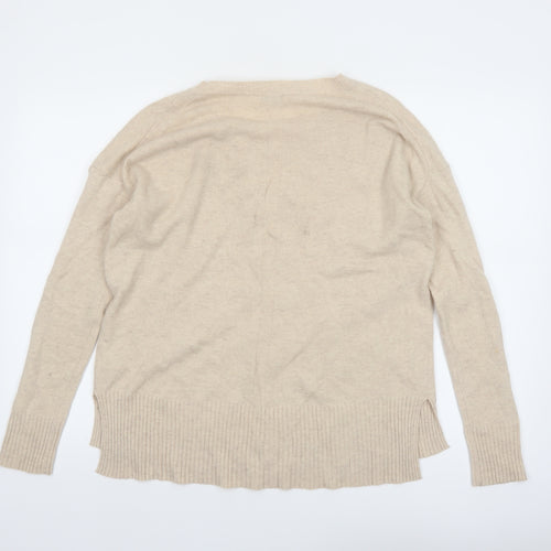 Jigsaw Womens Beige Wool Blend Crew Neck Pullover Jumper XS