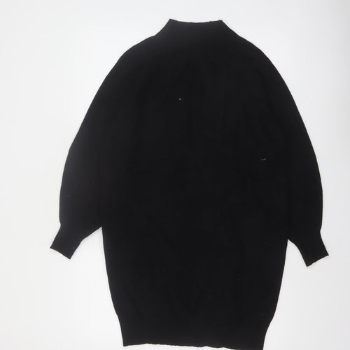 Phase Eight Women Black XS Mock Neck Long Sleeve Knit Jumper