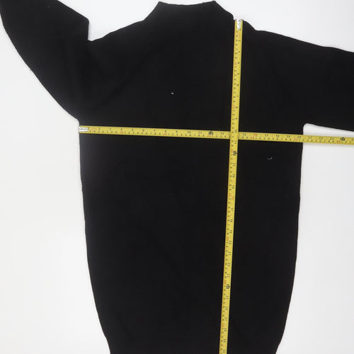 Phase Eight Women Black XS Mock Neck Long Sleeve Knit Jumper