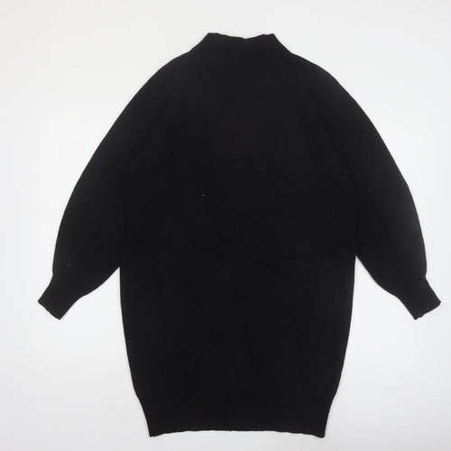 Phase Eight Women Black XS Mock Neck Long Sleeve Knit Jumper
