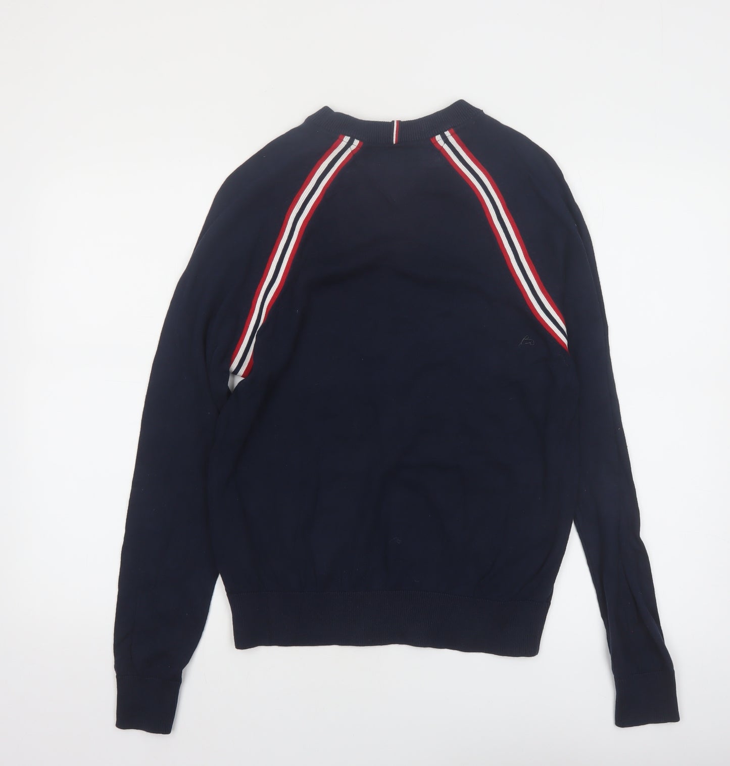 Tommy Hilfiger Men's Blue Cotton Crew Neck Pullover Jumper S
