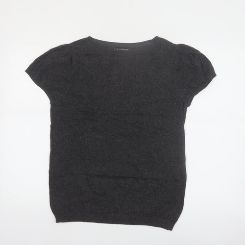 Marks and Spencer Women Charcoal Short Sleeve Jumper UK 12 Pullover