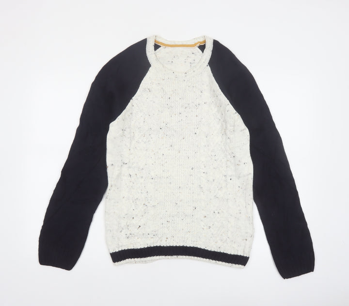 LC Waikiki Men's Multicoloured M Cable-Knit Crew Neck Jumper