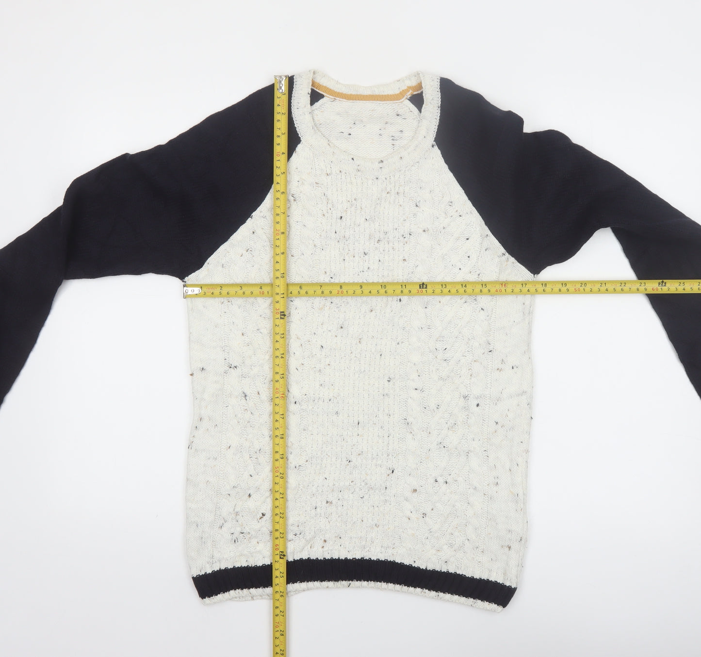 LC Waikiki Men's Multicoloured M Cable-Knit Crew Neck Jumper