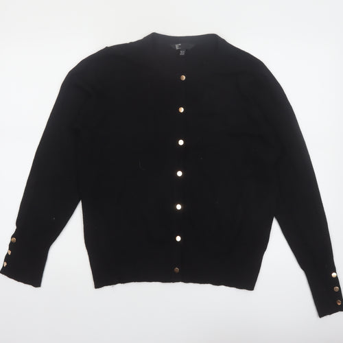 Friends Like These Womens Black UK 16 Button Cardigan Long Sleeve Viscose Blend
