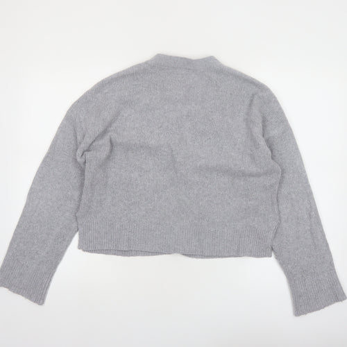Abercrombie & Fitch Womens Grey Wool Blend V-Neck Cardigan Size S