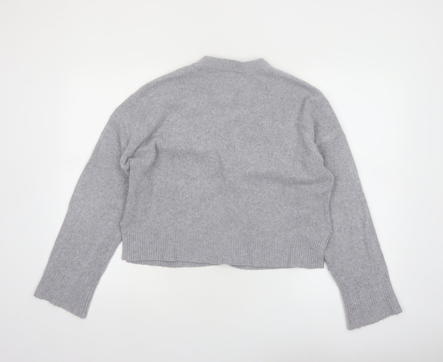 Abercrombie & Fitch Womens Grey Wool Blend V-Neck Cardigan Size S