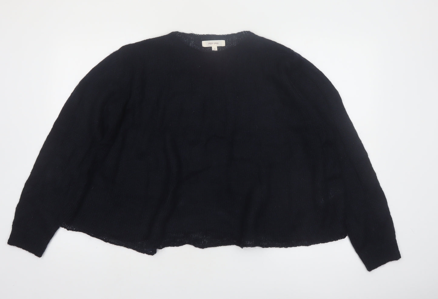 Marks and Spencer Per Una Women Black Mohair Blend Pullover Jumper M