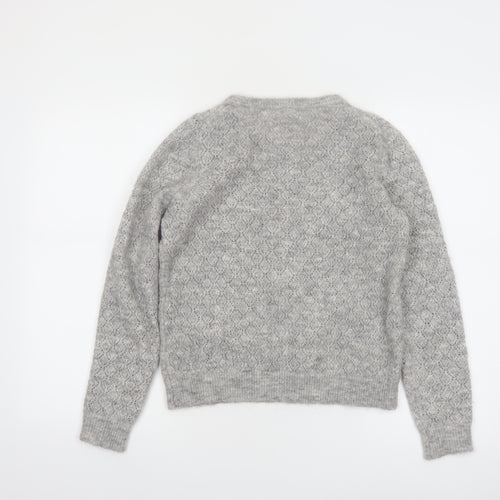 Boden Womens Grey Mohair Blend Henley Jumper XS
