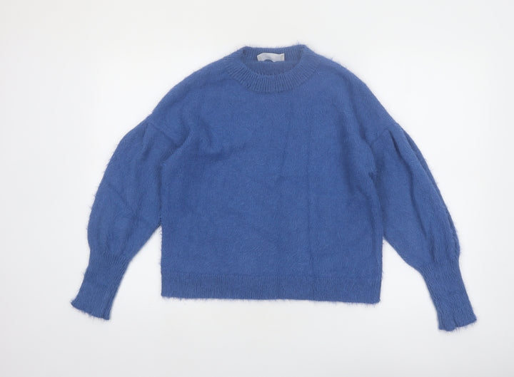 Compañía Fantástica Women's Blue Acrylic Pullover Jumper Size 8