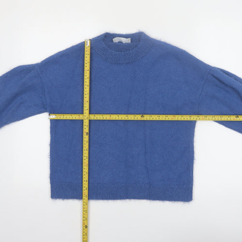 Compañía Fantástica Women's Blue Acrylic Pullover Jumper Size 8