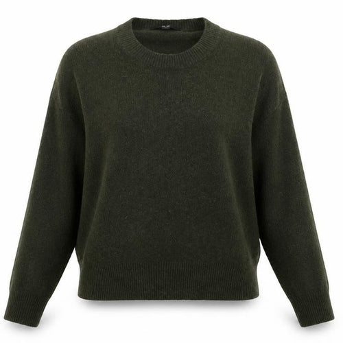 Uniqlo Womens Green XS Crew Neck Wool Blend Pullover Jumper