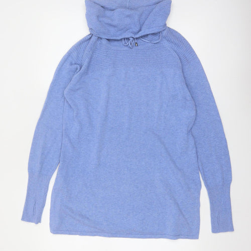 Artisan NY Women's Blue L Cowl Neck Tunic Jumper