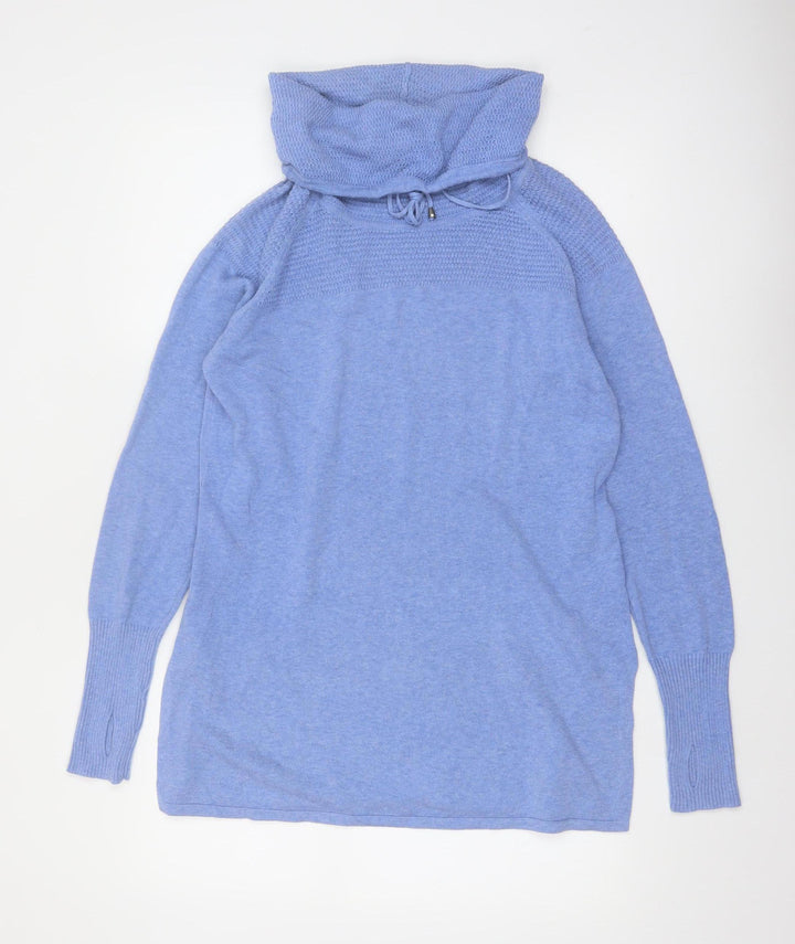 Artisan NY Women's Blue L Cowl Neck Tunic Jumper
