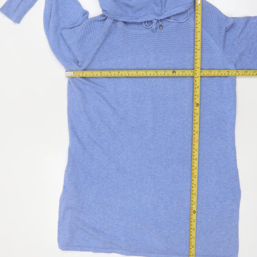 Artisan NY Women's Blue L Cowl Neck Tunic Jumper