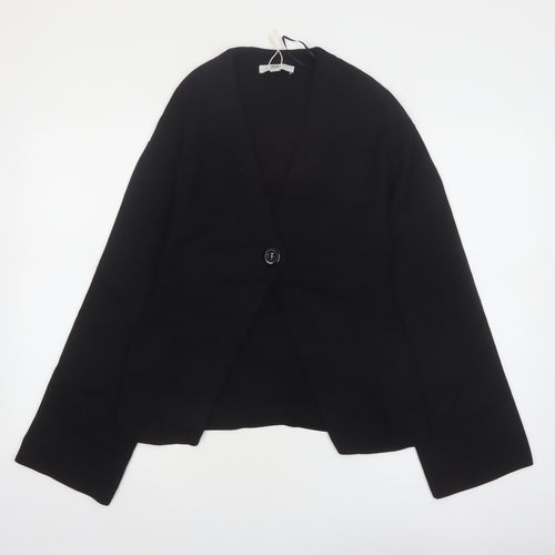 Marks and Spencer Womens Black XS V-Neck Knit Cardigan