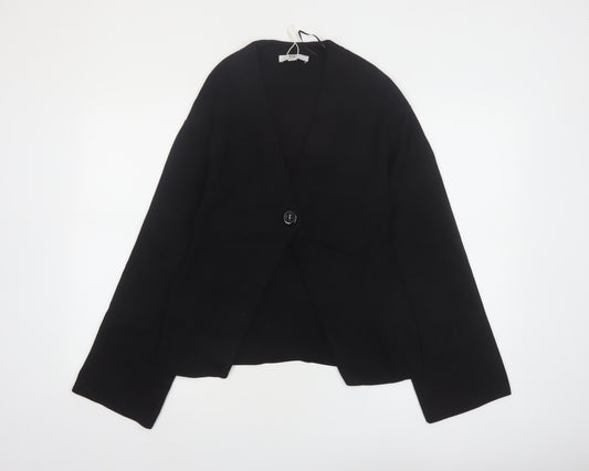 Marks and Spencer Womens Black XS V-Neck Knit Cardigan