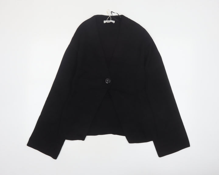 Marks and Spencer Womens Black XS V-Neck Knit Cardigan