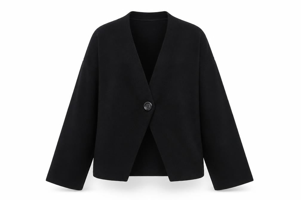Marks and Spencer Womens Black XS V-Neck Knit Cardigan