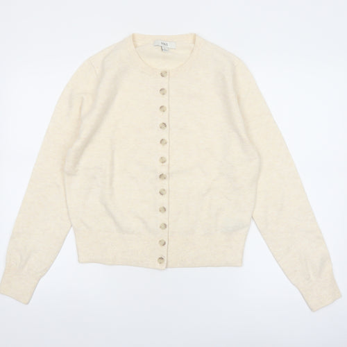 Marks and Spencer Women’s Ivory Cardigan M Knit Button Front