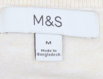Marks and Spencer Women’s Ivory Cardigan M Knit Button Front