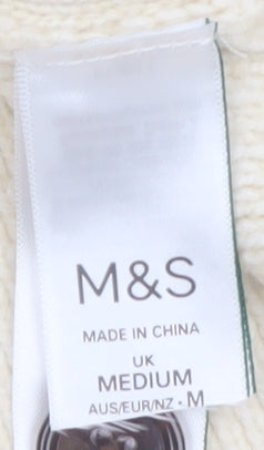 Marks and Spencer Women Beige Knit Button Vest Jumper Size M