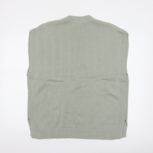 Marks and Spencer Womens Green Argyle Knit Sleeveless Vest M