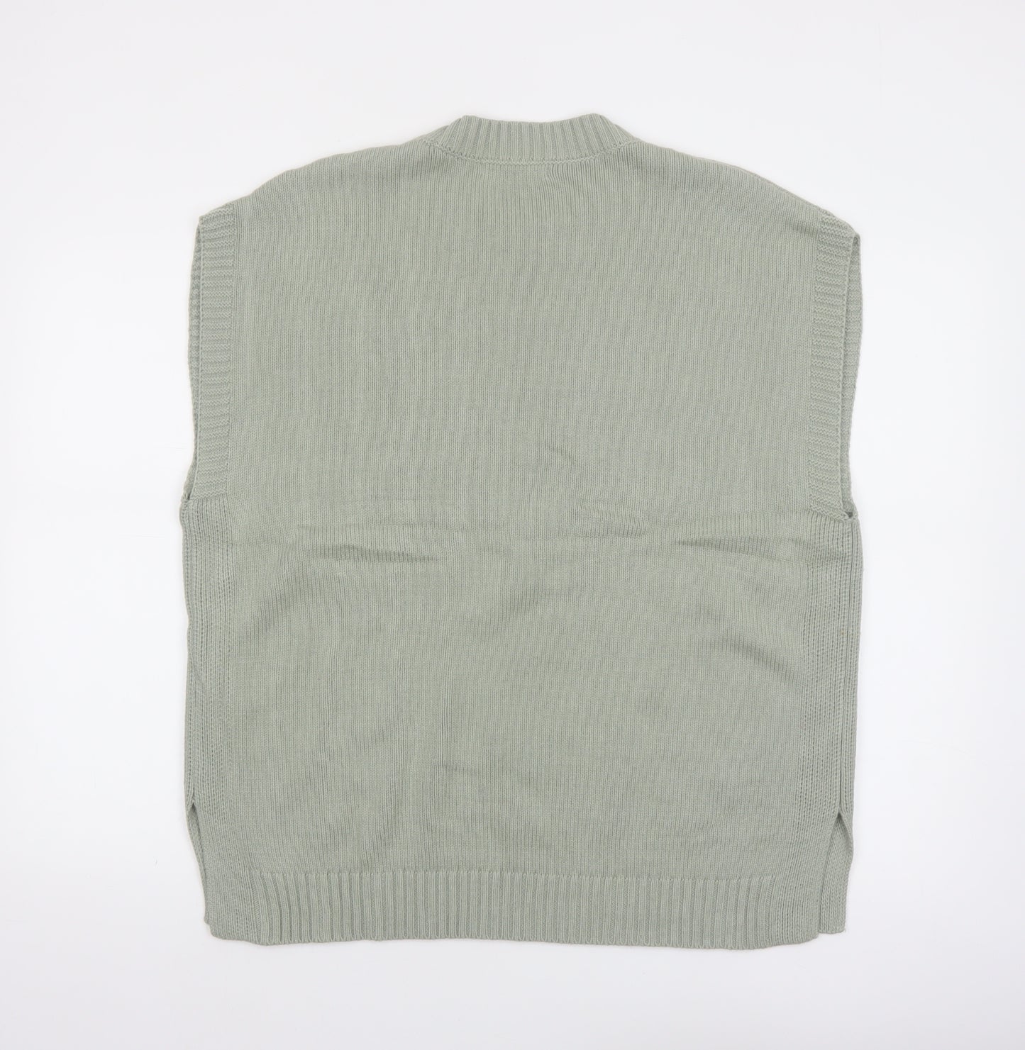 Marks and Spencer Womens Green Argyle Knit Sleeveless Vest M