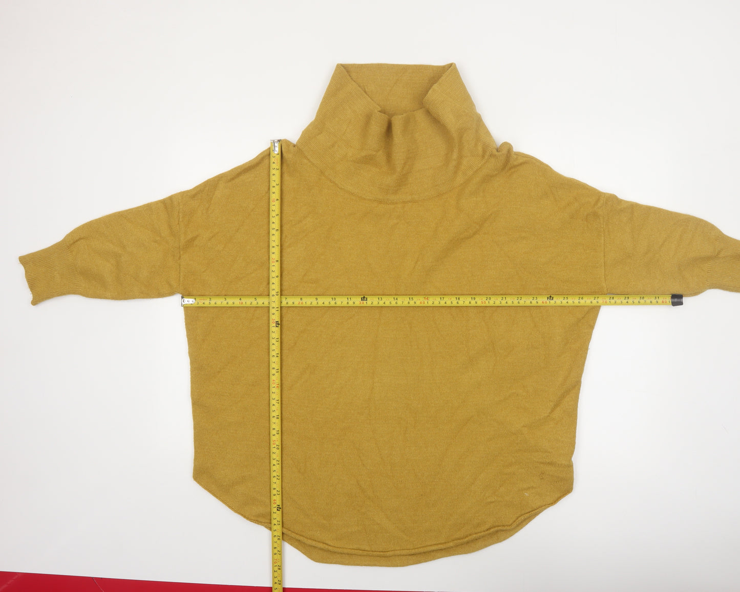 Silvian Heach Womens Mustard Roll Neck Relaxed Fit Jumper Size M