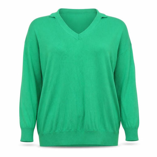 Warehouse Women’s Green V-Neck Cold Shoulder Jumper Size 14