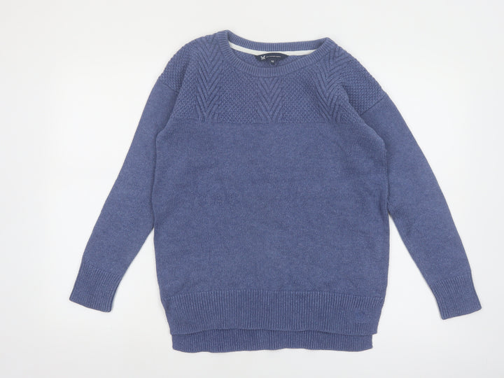 Crew Clothing Women’s Blue Cotton Wool Jumper Size 10