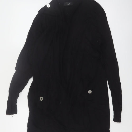 Wallis Womens Black Medium Long Sleeve Button Cardigan