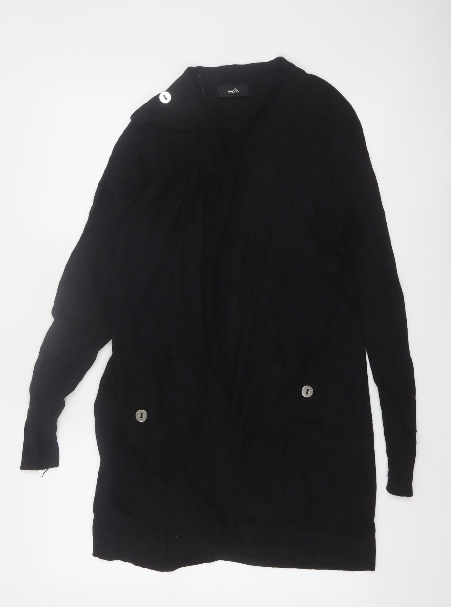 Wallis Womens Black Medium Long Sleeve Button Cardigan