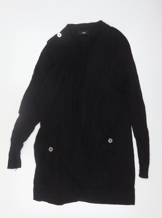 Wallis Womens Black Medium Long Sleeve Button Cardigan