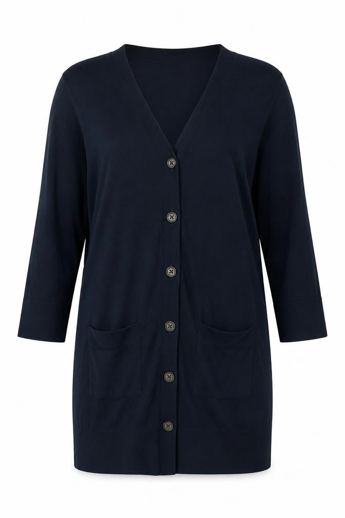 Banana Republic Women's Blue XS Cardigan V-Neck Knit Cotton Silk Cashmere