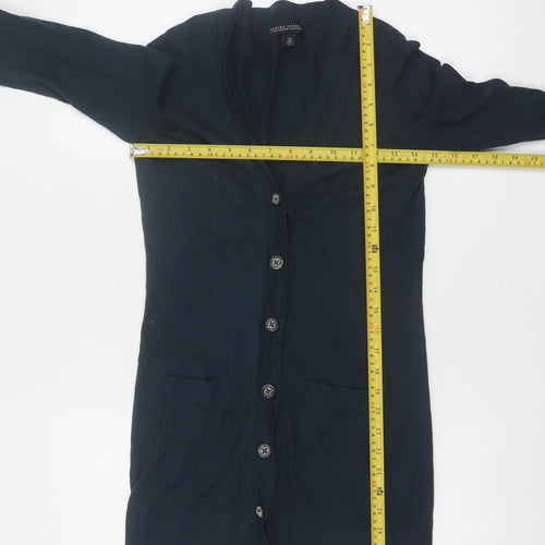 Banana Republic Women's Blue XS Cardigan V-Neck Knit Cotton Silk Cashmere