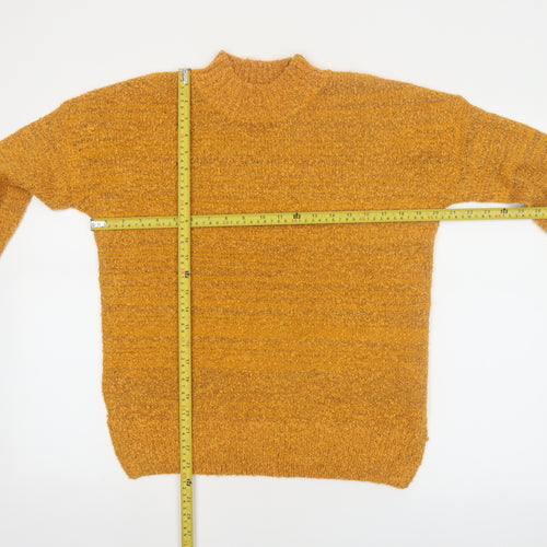 Wednesday's Girl Women's Yellow Mock Neck Knit Jumper XS